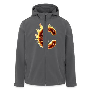 buchstabe c flammen - Recycelte Männer Softshell-Jacke von Stanley/Stella - Anthrazit - Vorne - AI Model Male 185 light (185cm)
