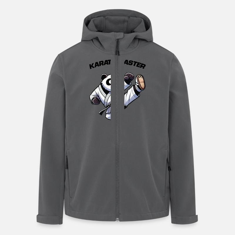 pandabär karate - Recycelte Männer Softshell-Jacke von Stanley/Stella - Anthrazit