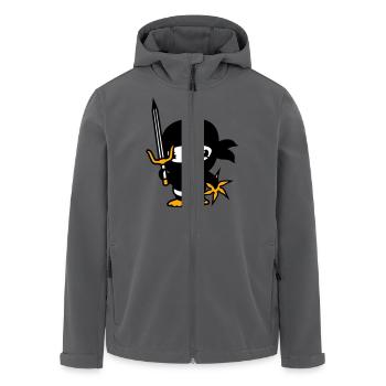 Vogel Ninja Kämpfer Assassin Schwert Ninjastern - Recycelte Männer Softshell-Jacke von Stanley/Stella - Anthrazit - Vorne - AI Model Male 185 light (185cm)