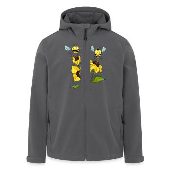Insekten - Recycelte Männer Softshell-Jacke von Stanley/Stella - Anthrazit - Vorne - AI Model Male 185 light (185cm)