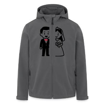 Ehepaar Hochzeit Brautpaar - Recycelte Männer Softshell-Jacke von Stanley/Stella - Anthrazit - Vorne - AI Model Male 185 light (185cm)