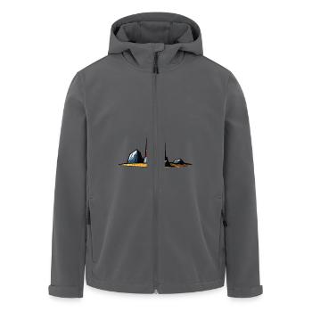 Leuchtturm - Recycelte Männer Softshell-Jacke von Stanley/Stella - Anthrazit - Vorne - AI Model Male 185 light (185cm)