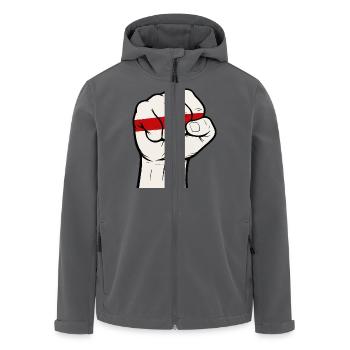faust england - Recycelte Männer Softshell-Jacke von Stanley/Stella - Anthrazit - Vorne - AI Model Male 185 light (185cm)