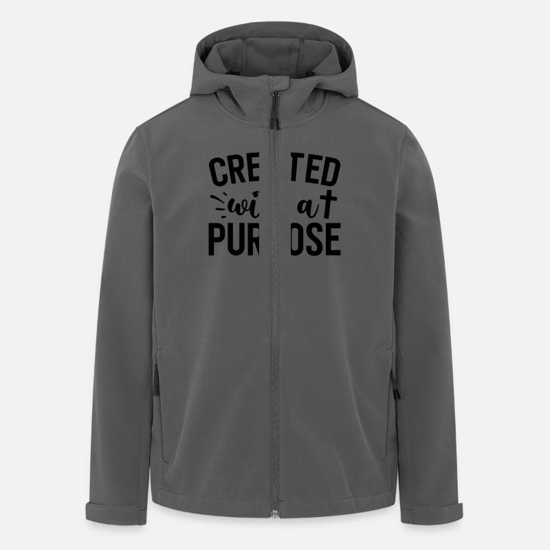 created with a purpose - Men’s Recycled Softshell Jacket by Stanley/Stella - anthracite