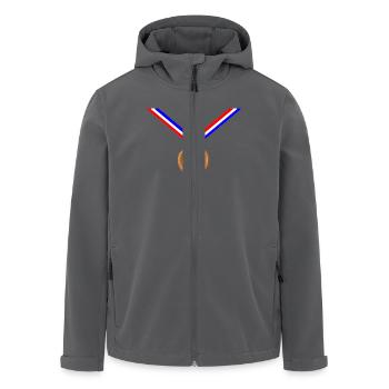 Bronzemedaille 3. - Recycelte Männer Softshell-Jacke von Stanley/Stella - Anthrazit - Vorne - AI Model Male 185 light (185cm)