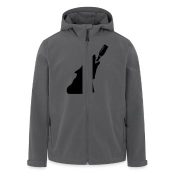 Besoffener Wolf - Recycelte Männer Softshell-Jacke von Stanley/Stella - Anthrazit - Vorne - AI Model Male 185 light (185cm)