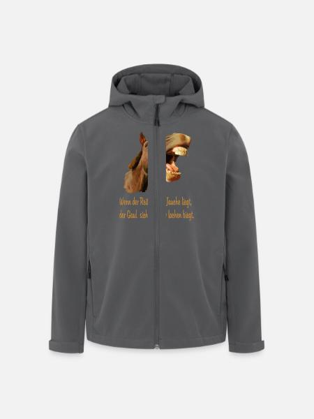 Zum Lachen - Recycelte Männer Softshell-Jacke von Stanley/Stella - Anthrazit