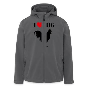 I Love big Cocks - Recycelte Männer Softshell-Jacke von Stanley/Stella - Anthrazit - Vorne - AI Model Male 185 light (185cm)