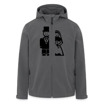 Hochzeit - Recycelte Männer Softshell-Jacke von Stanley/Stella - Anthrazit - Vorne - AI Model Male 185 light (185cm)
