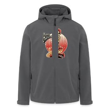 Xmas-pin-up-final-file - RAHMENLOS Design Geschenk - Recycelte Männer Softshell-Jacke von Stanley/Stella - Anthrazit - Vorne - AI Model Male 185 light (185cm)