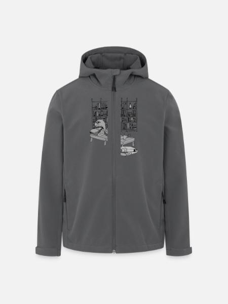 Motiv Paul Schildkröte - Recycelte Männer Softshell-Jacke von Stanley/Stella - Anthrazit