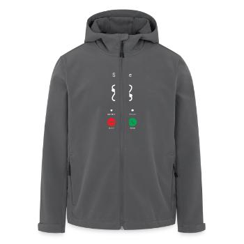 Wissenschaft ruft! - Recycelte Männer Softshell-Jacke von Stanley/Stella - Anthrazit - Vorne - AI Model Male 185 light (185cm)