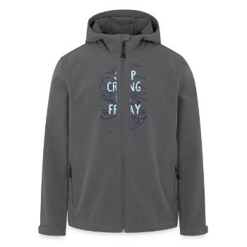 Stop Crying it´s Friday- Wochenende Freitag - Recycelte Männer Softshell-Jacke von Stanley/Stella - Anthrazit - Vorne - AI Model Male 185 light (185cm)