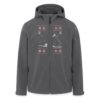 Telemark - Ugly Christmas - Recycelte Männer Softshell-Jacke von Stanley/Stella - Anthrazit - Vorne - AI Model Male 185 light (185cm)