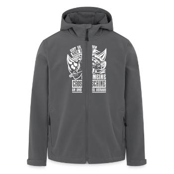 Leben nach dem Tod Cross - Recycelte Männer Softshell-Jacke von Stanley/Stella - Anthrazit - Vorne - AI Model Male 185 light (185cm)