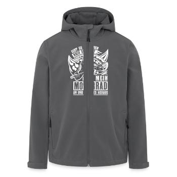 Leben nach Tod Motorrad - Recycelte Männer Softshell-Jacke von Stanley/Stella - Anthrazit - Vorne - AI Model Male 185 light (185cm)