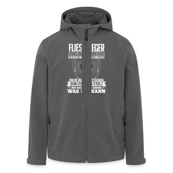FLIESENLEGER - Ehre und Stolz - Recycelte Männer Softshell-Jacke von Stanley/Stella - Anthrazit - Vorne - AI Model Male 185 light (185cm)