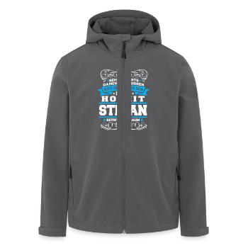 Eure Hoheit - Stefan - Recycelte Männer Softshell-Jacke von Stanley/Stella - Anthrazit - Vorne - AI Model Male 185 light (185cm)