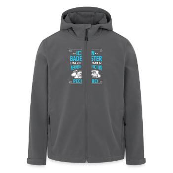 BADEMEISTER - Recycelte Männer Softshell-Jacke von Stanley/Stella - Anthrazit - Vorne - AI Model Male 185 light (185cm)