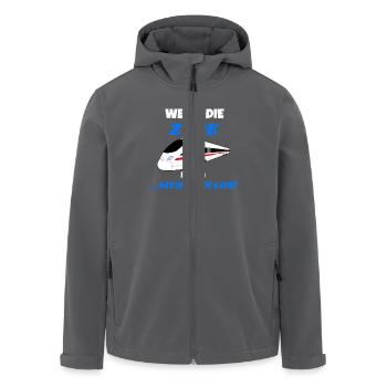 Wenn die Züge rufen muss ich los 2 - Recycelte Männer Softshell-Jacke von Stanley/Stella - Anthrazit - Vorne - AI Model Male 185 light (185cm)