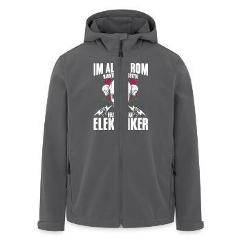 elektriker - Recycelte Männer Softshell-Jacke von Stanley/Stella - Anthrazit - Vorne - AI Model Male 185 light (185cm)