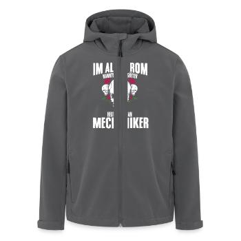 Mechaniker - Recycelte Männer Softshell-Jacke von Stanley/Stella - Anthrazit - Vorne - AI Model Male 185 light (185cm)