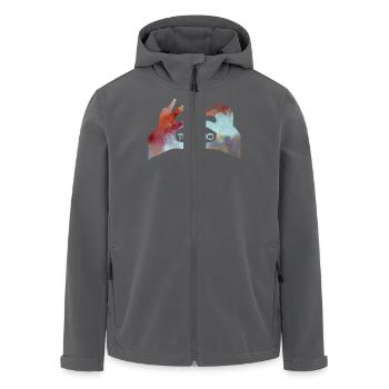 Techno love farbe frieden peace ballern - Recycelte Männer Softshell-Jacke von Stanley/Stella - Anthrazit - Vorne - AI Model Male 185 light (185cm)