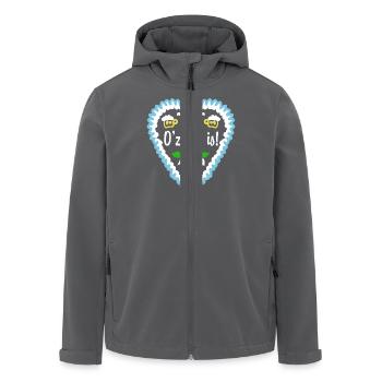 O'zapft is Lebkuchenherz - Recycelte Männer Softshell-Jacke von Stanley/Stella - Anthrazit - Vorne - AI Model Male 185 light (185cm)