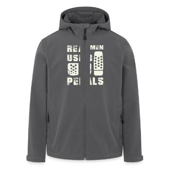 Real Men Pedals Shirts - Recycelte Männer Softshell-Jacke von Stanley/Stella - Anthrazit - Vorne - AI Model Male 185 light (185cm)