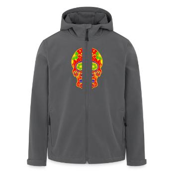 Alte Schädel-Kunst-Entwurf - Recycelte Männer Softshell-Jacke von Stanley/Stella - Anthrazit - Vorne - AI Model Male 185 light (185cm)