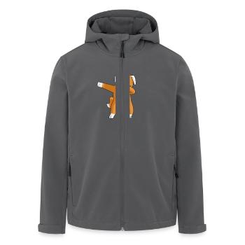 Tanzendes Hund - Dog Dabbing Dancing - Recycelte Männer Softshell-Jacke von Stanley/Stella - Anthrazit - Vorne - AI Model Male 185 light (185cm)