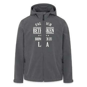 Falls ich betrunken bin Lara - Partner Design - Recycelte Männer Softshell-Jacke von Stanley/Stella - Anthrazit - Vorne - AI Model Male 185 light (185cm)