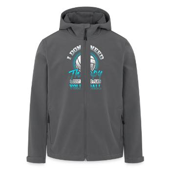 Volleyball - Therapy - Recycelte Männer Softshell-Jacke von Stanley/Stella - Anthrazit - Vorne - AI Model Male 185 light (185cm)