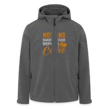 Coffee - Recycelte Männer Softshell-Jacke von Stanley/Stella - Anthrazit - Vorne - AI Model Male 185 light (185cm)