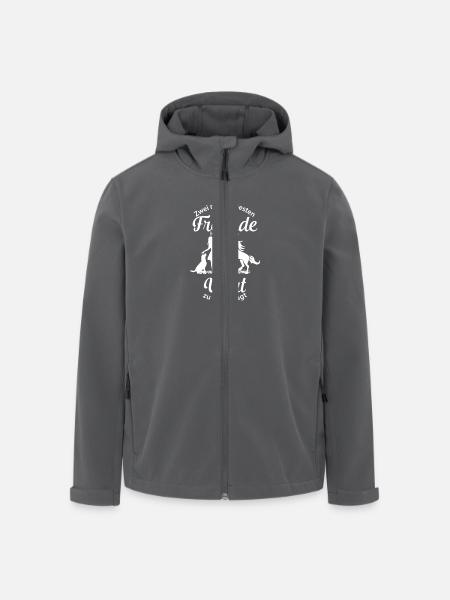 Pferd Hund - Zwei meiner besten Freunde - Recycelte Männer Softshell-Jacke von Stanley/Stella - Anthrazit