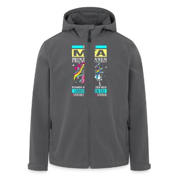 MFA Prinzessin - Einhorn Kardio Glitzer - Recycelte Männer Softshell-Jacke von Stanley/Stella - Anthrazit - Vorne - AI Model Male 185 light (185cm)