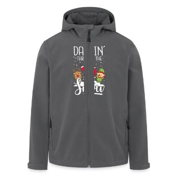 Dab Weihnachtsmann Rudolph Rentier Elf Geschenk - Recycelte Männer Softshell-Jacke von Stanley/Stella - Anthrazit - Vorne - AI Model Male 185 light (185cm)