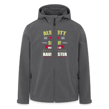 BAUMEISTER-GESCHENK - Recycelte Männer Softshell-Jacke von Stanley/Stella - Anthrazit - Vorne - AI Model Male 185 light (185cm)