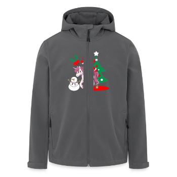 Santa Einhorn Weihnachtsmann Weihnachten Geschenk - Recycelte Männer Softshell-Jacke von Stanley/Stella - Anthrazit - Vorne - AI Model Male 185 light (185cm)