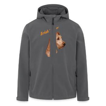 Irish Terrier - Recycelte Männer Softshell-Jacke von Stanley/Stella - Anthrazit - Vorne - AI Model Male 185 light (185cm)