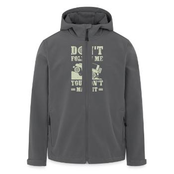 Don't follow me you won't make it - offroad gift - Recycelte Männer Softshell-Jacke von Stanley/Stella - Anthrazit - Vorne - AI Model Male 185 light (185cm)