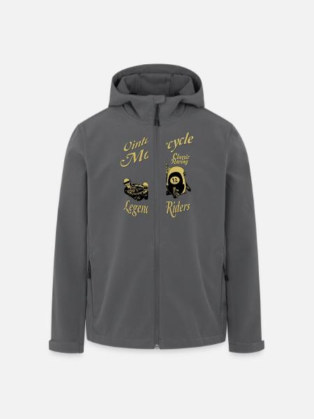 Sidecar Classic Racing - Recycelte Männer Softshell-Jacke von Stanley/Stella - Anthrazit