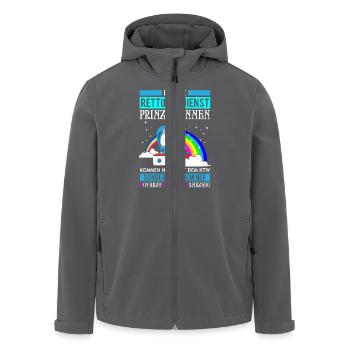 Rettungsdienst Prinzessin Einhorn Geschenk - Recycelte Männer Softshell-Jacke von Stanley/Stella - Anthrazit - Vorne - AI Model Male 185 light (185cm)