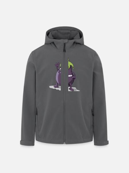 Aubergine - Recycelte Männer Softshell-Jacke von Stanley/Stella - Anthrazit
