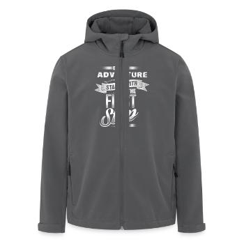 Adventure first step - Recycelte Männer Softshell-Jacke von Stanley/Stella - Anthrazit - Vorne - AI Model Male 185 light (185cm)