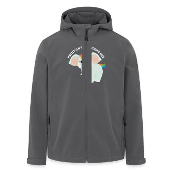 Pretty Isn't A Clothing Size - Elephant Unicorn - Recycelte Männer Softshell-Jacke von Stanley/Stella - Anthrazit - Vorne - AI Model Male 185 light (185cm)