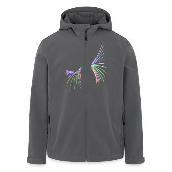 Bunte Spaghetti - Recycelte Männer Softshell-Jacke von Stanley/Stella - Anthrazit - Vorne - AI Model Male 185 light (185cm)