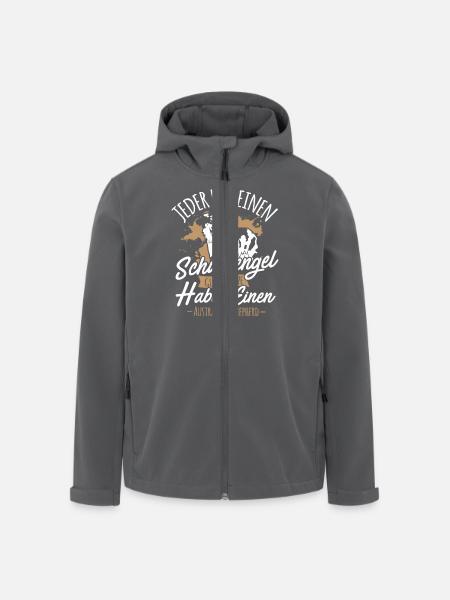 Australian Shepherd Aussie Hund Glückspilz - Recycelte Männer Softshell-Jacke von Stanley/Stella - Anthrazit