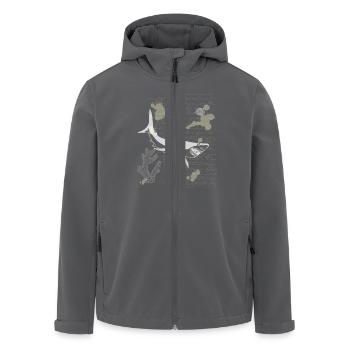 Vintage Steampunk Shark - Recycelte Männer Softshell-Jacke von Stanley/Stella - Anthrazit - Vorne - AI Model Male 185 light (185cm)