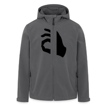 Rein Geschaut - Schwarz - Recycelte Männer Softshell-Jacke von Stanley/Stella - Anthrazit - Vorne - AI Model Male 185 light (185cm)